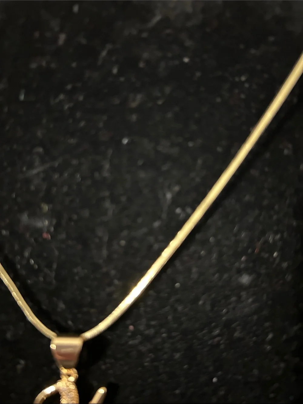 Fashion Jewelry Gold 'U' Initial Pendant Necklace with Pavé Accent